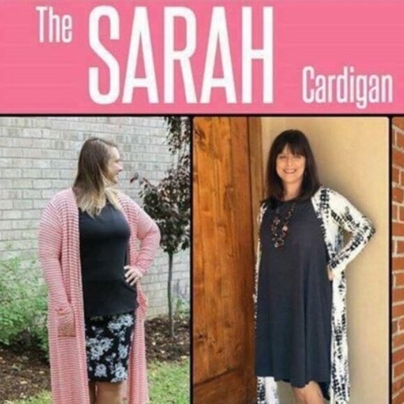 LuLaRoe Sarah Duster | Size XS | Leaf Pattern | Long Cardigan - Picture 2 of 10